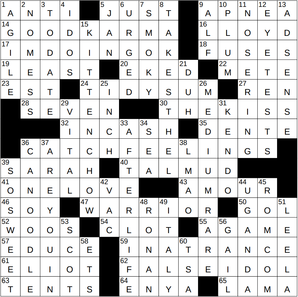 0214 25 NY Times Crossword 14 Feb 25 Friday NYXCrossword