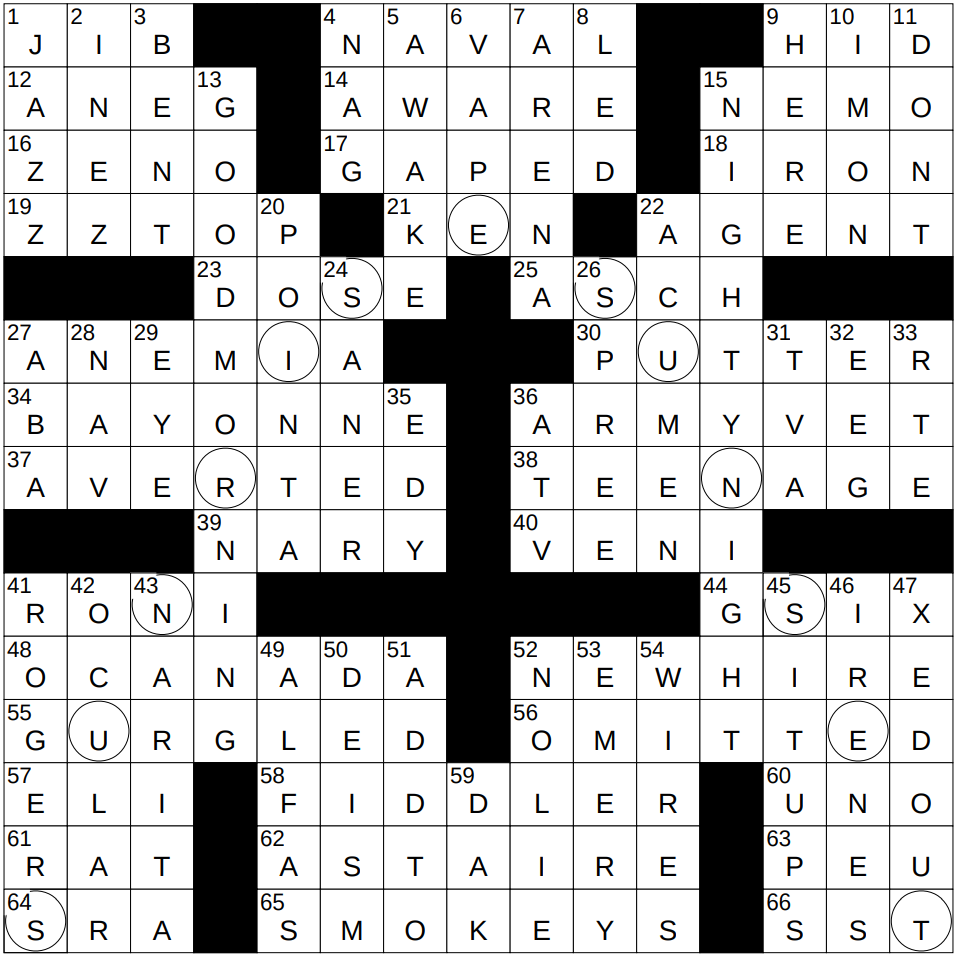 big boats nyt crossword