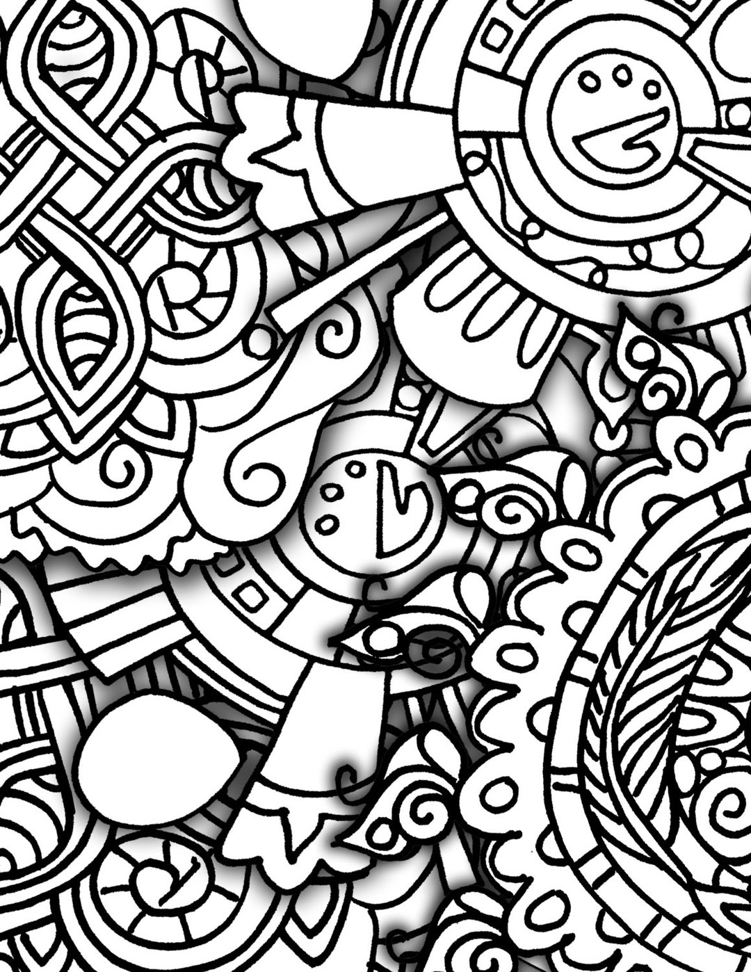 10 Doodle Filled Set2 Coloringpages Original Art Coloring Book For Adults Coloring Therapy Coloring Pages For Adults Printable Zendoodle Etsy