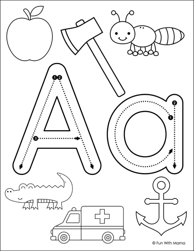 10 FREE Letter A Coloring Pages Fun With Mama 10 FREE Letter A Coloring Pages Fun With Mama
