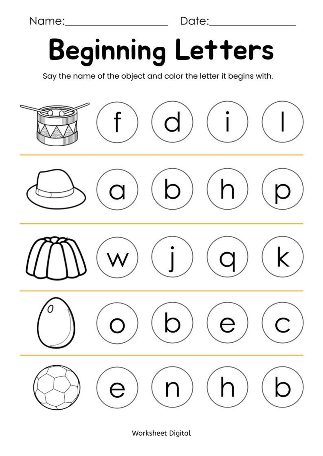 abc worksheets for kindergarten