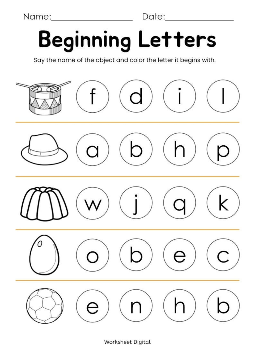 10 Printable Beginning Letters Worksheets For Kindergarten Preschool Homeschool Educational Printables Etsy 10 Printable Beginning Letters Worksheets For Kindergarten Preschool Homeschool Educational Printables Etsy