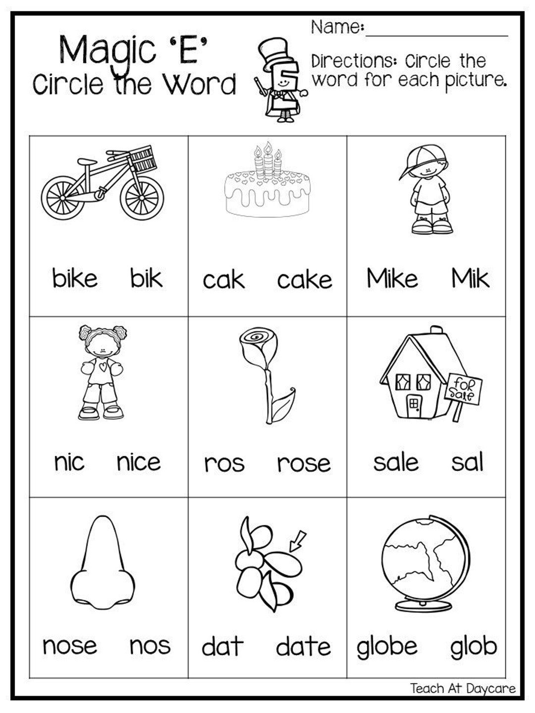 magic e worksheets free