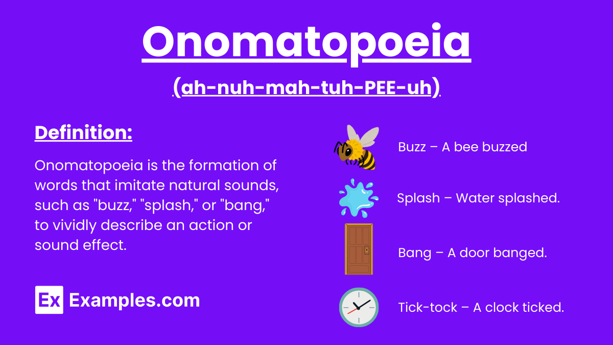 a sentence with onomatopoeia