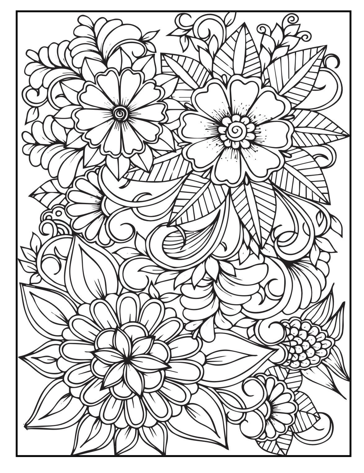 100 PAGES Adult Coloring Pages Etsy Israel 100 PAGES Adult Coloring Pages Etsy Israel