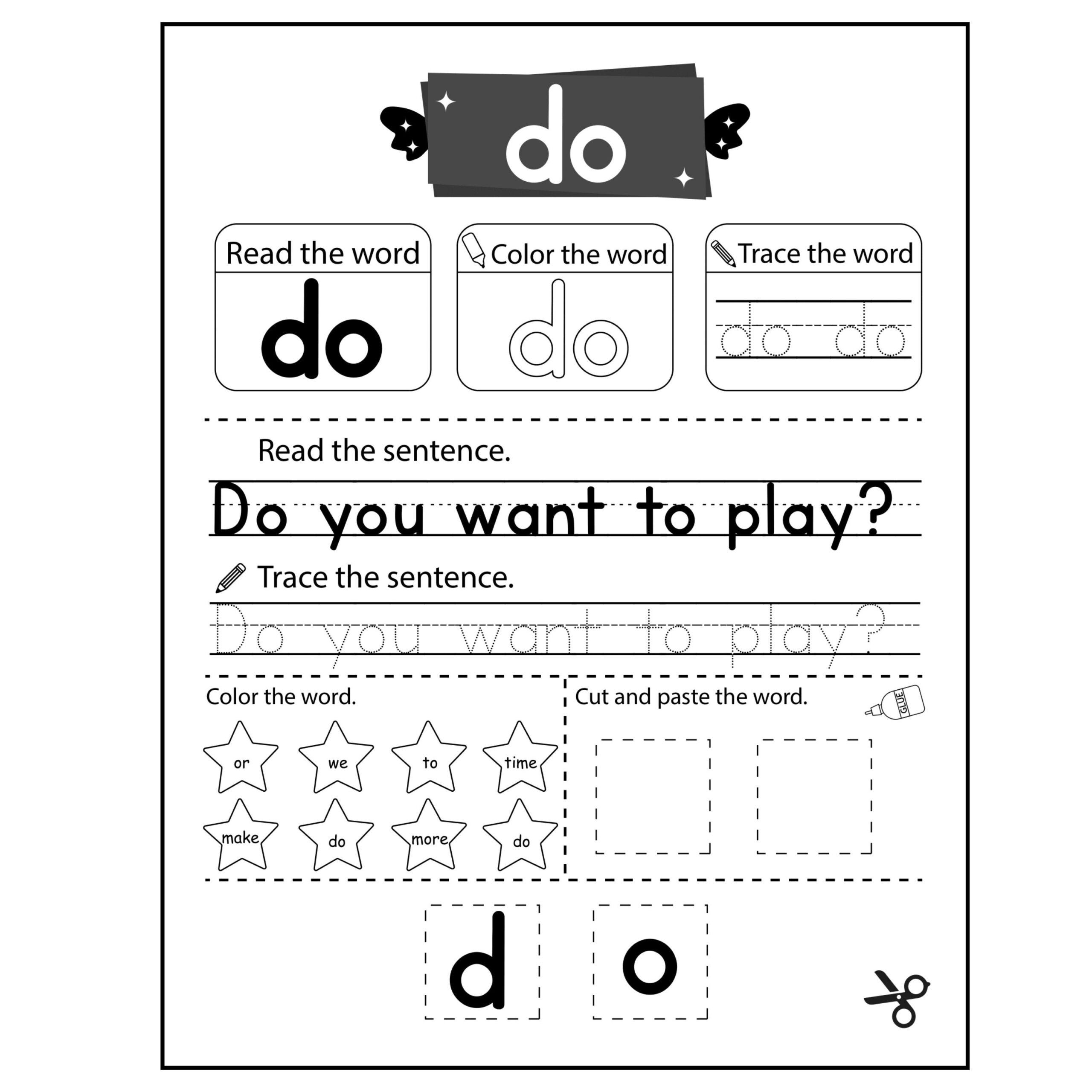 sight word do worksheet