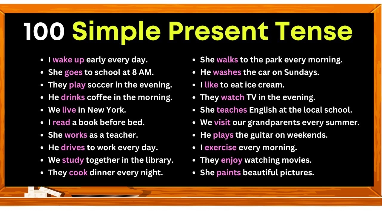 simple present tense examples