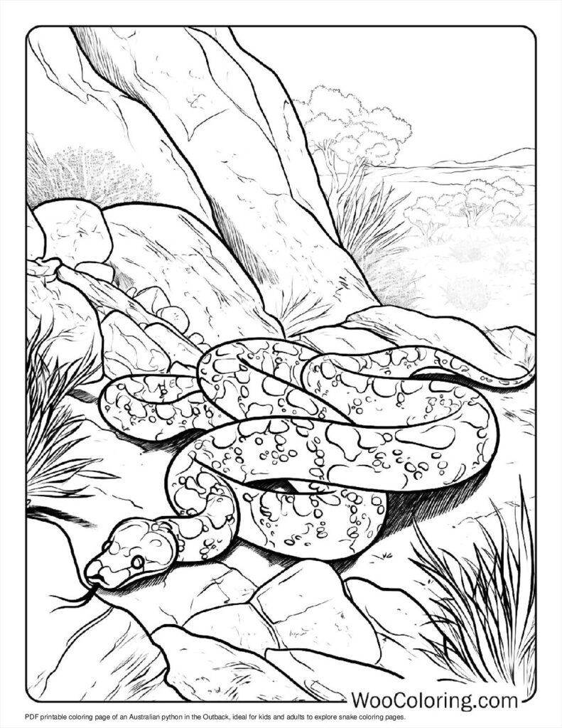 free snake coloring pages