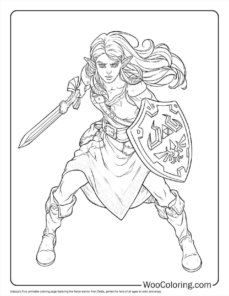 legend of zelda coloring pages