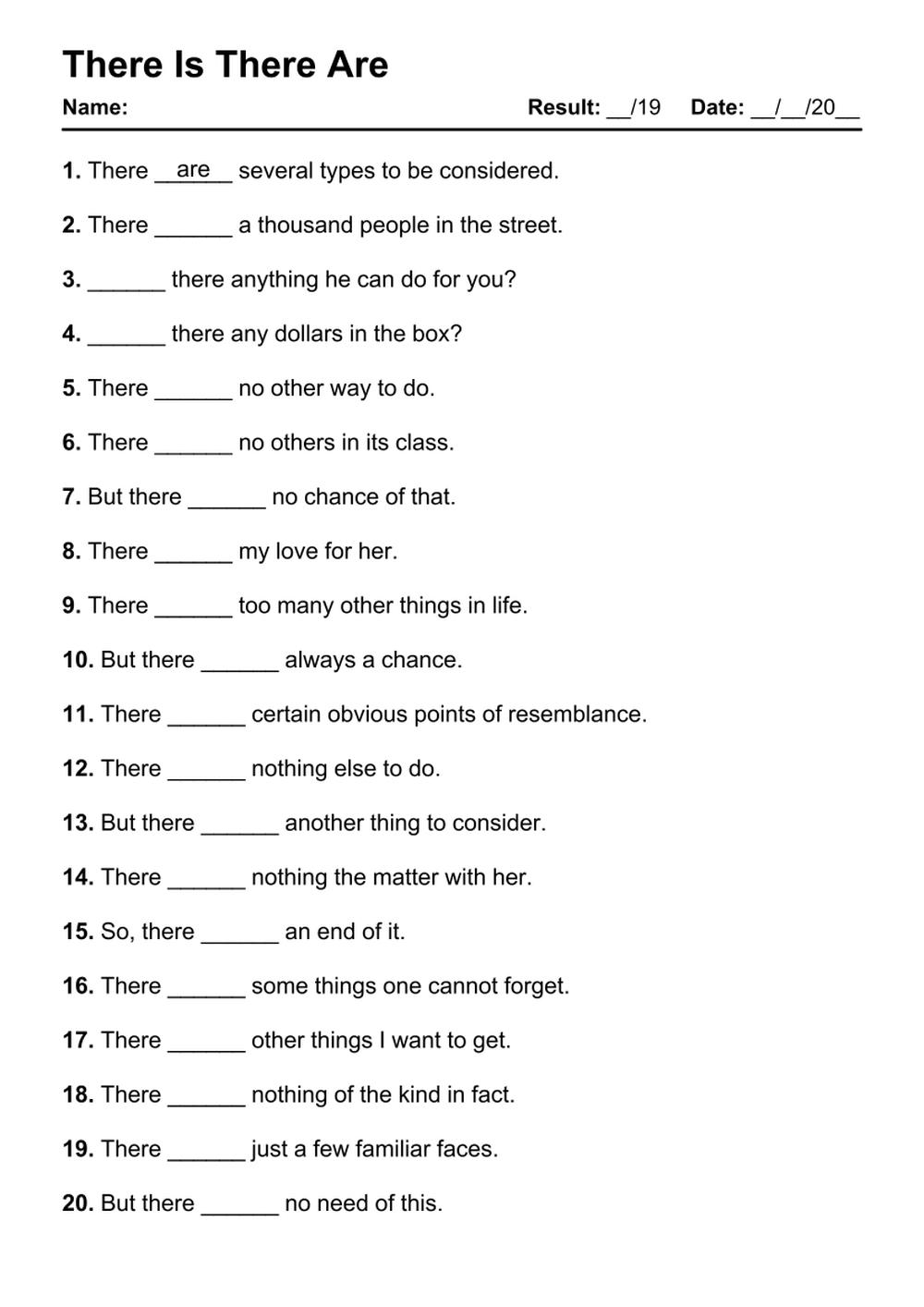 there is and there are