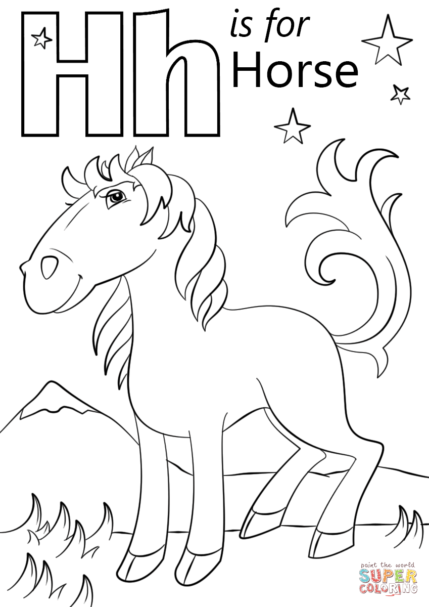 letter h coloring pages