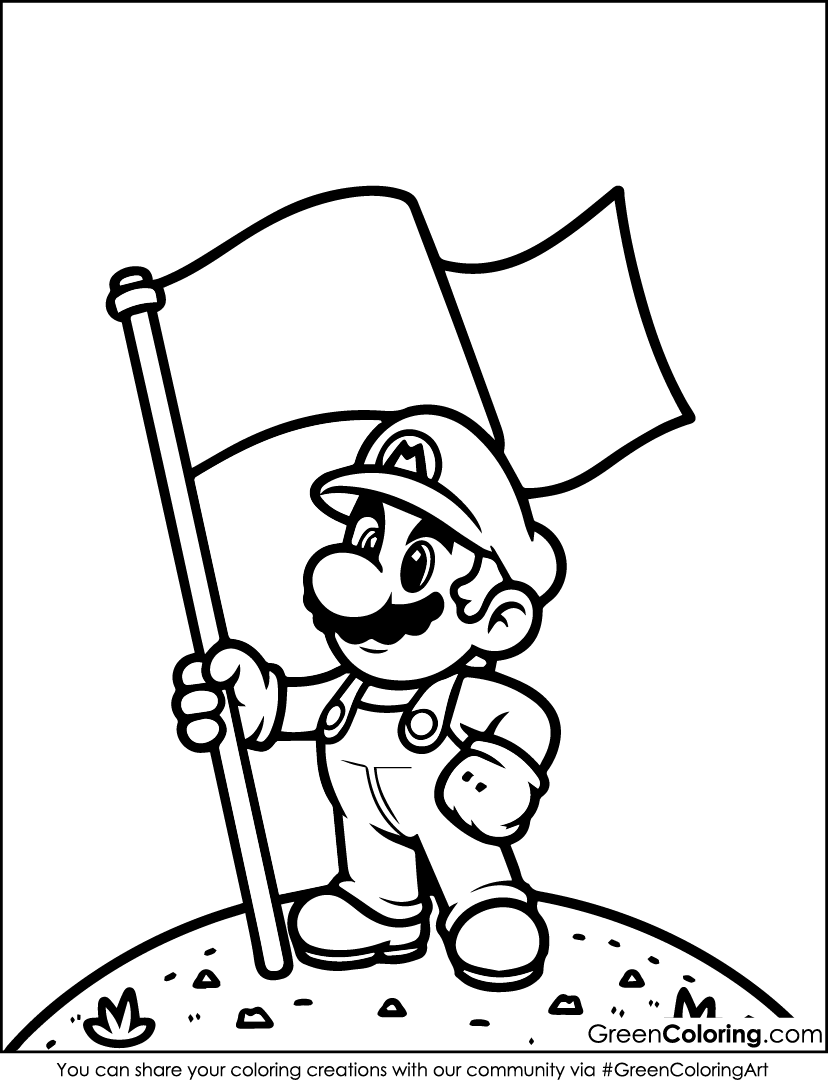 free coloring pages mario