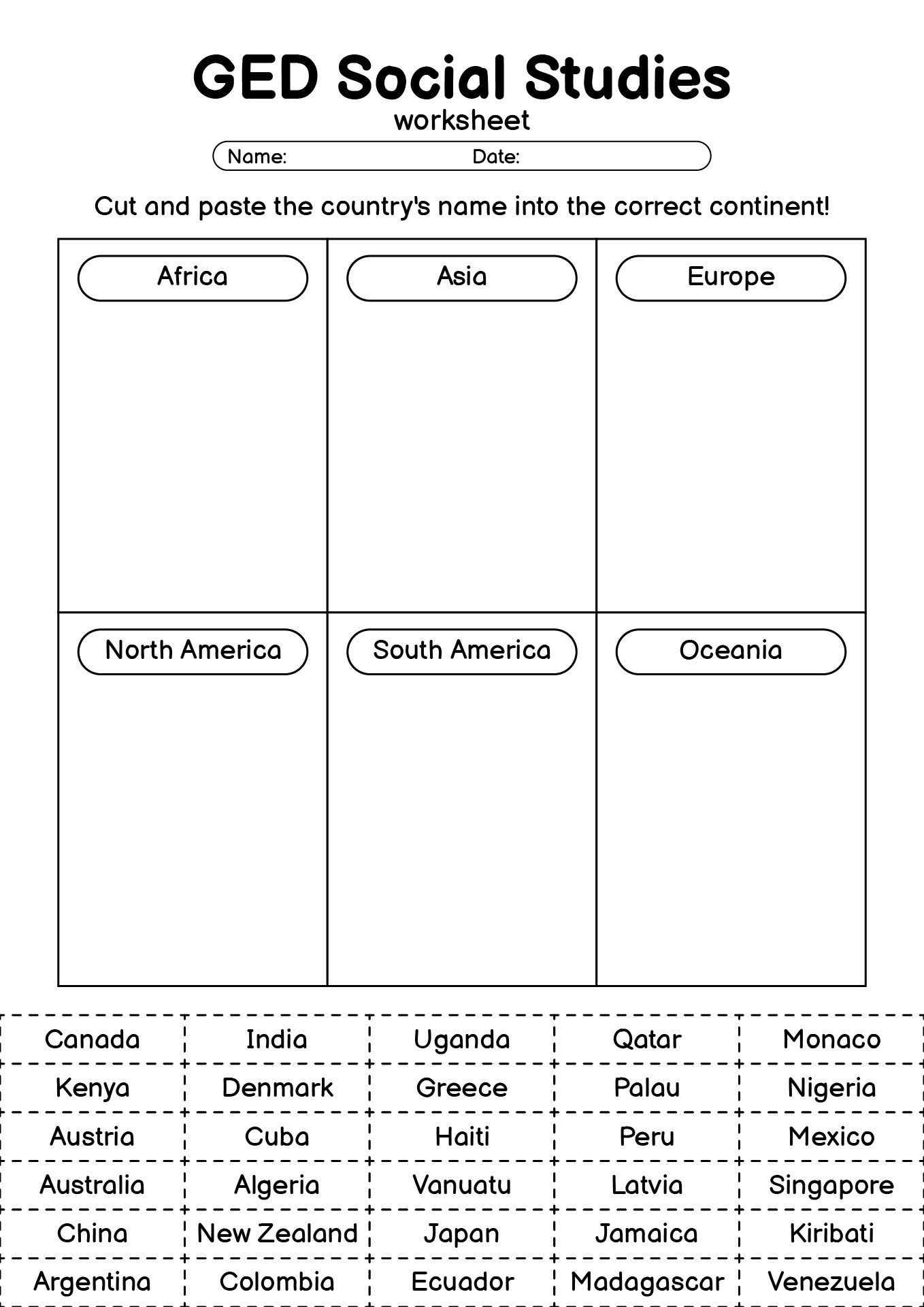 12 Printable GED Social Studies Worksheets Free PDF At Worksheeto