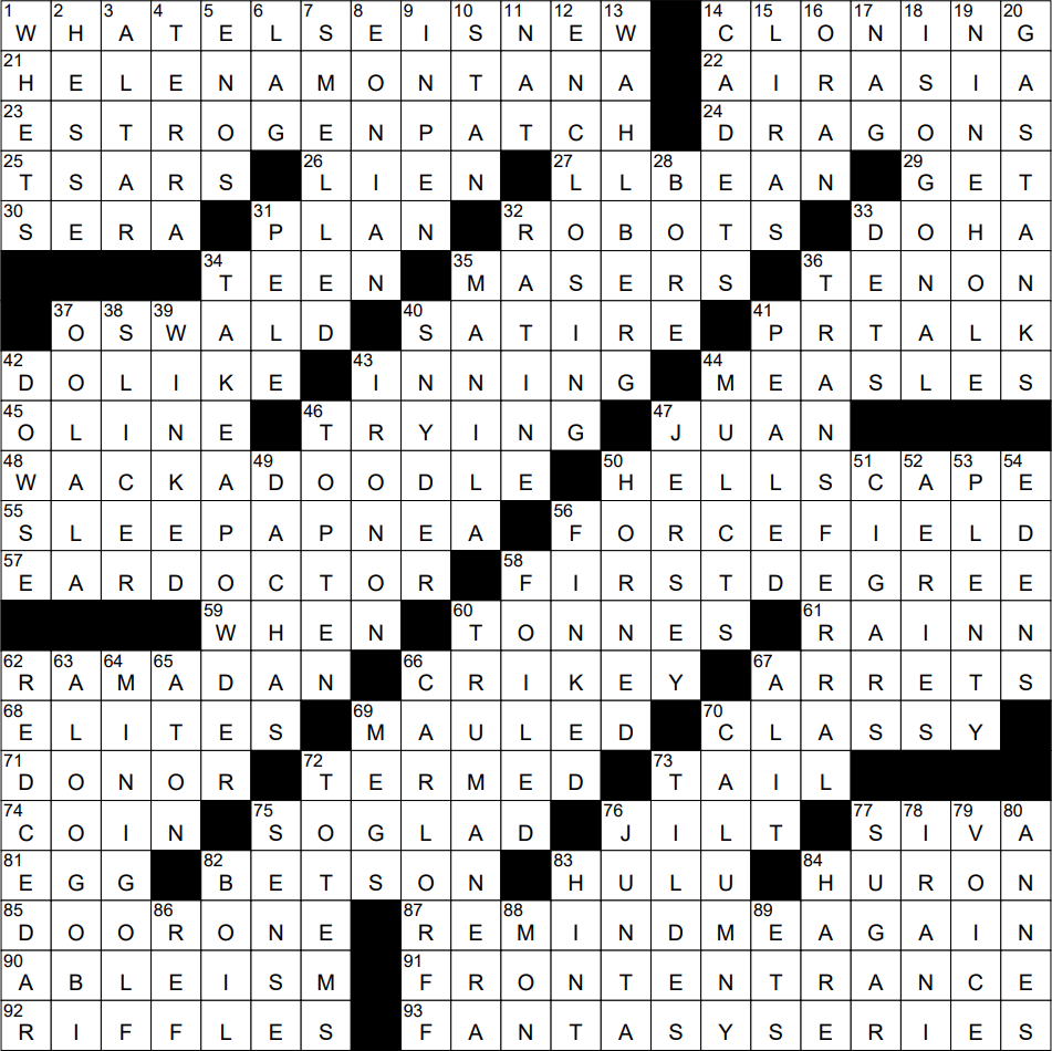 lots and lots crossword clue nyt
