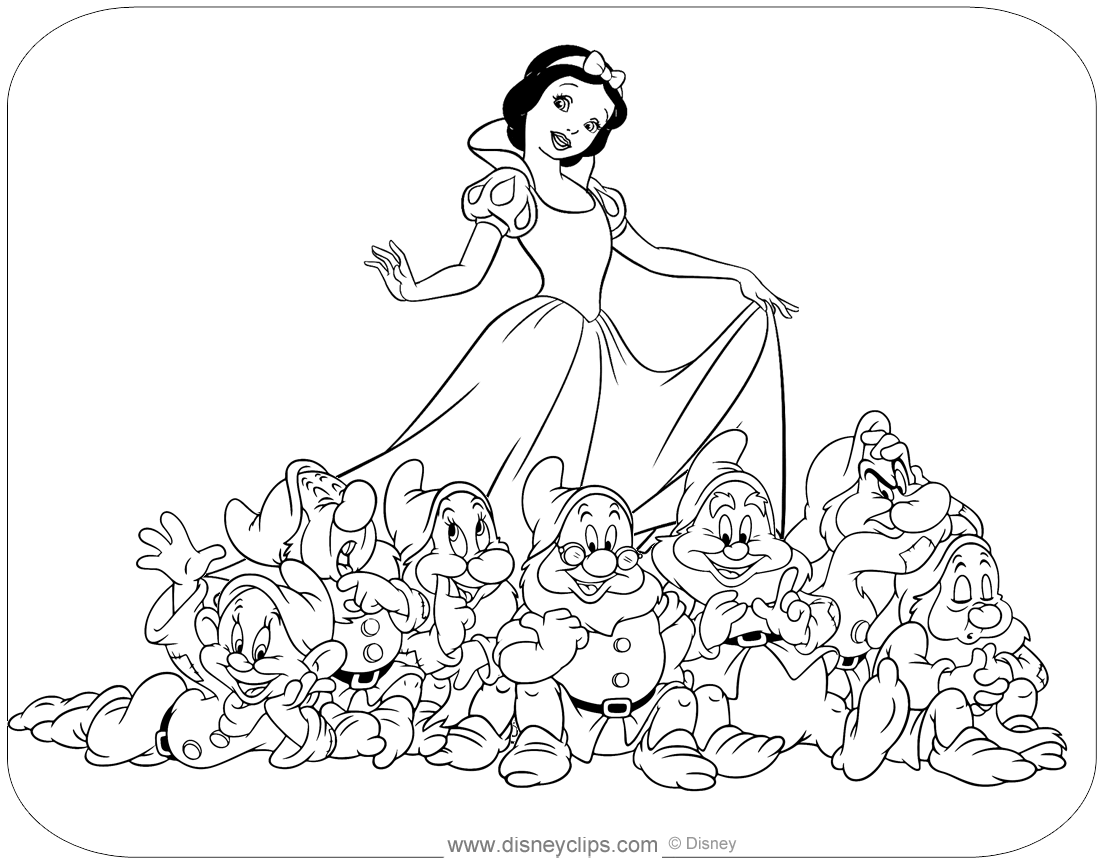121 Snow White And The Seven Dwarfs Coloring Pages Disneyclips 121 Snow White And The Seven Dwarfs Coloring Pages Disneyclips
