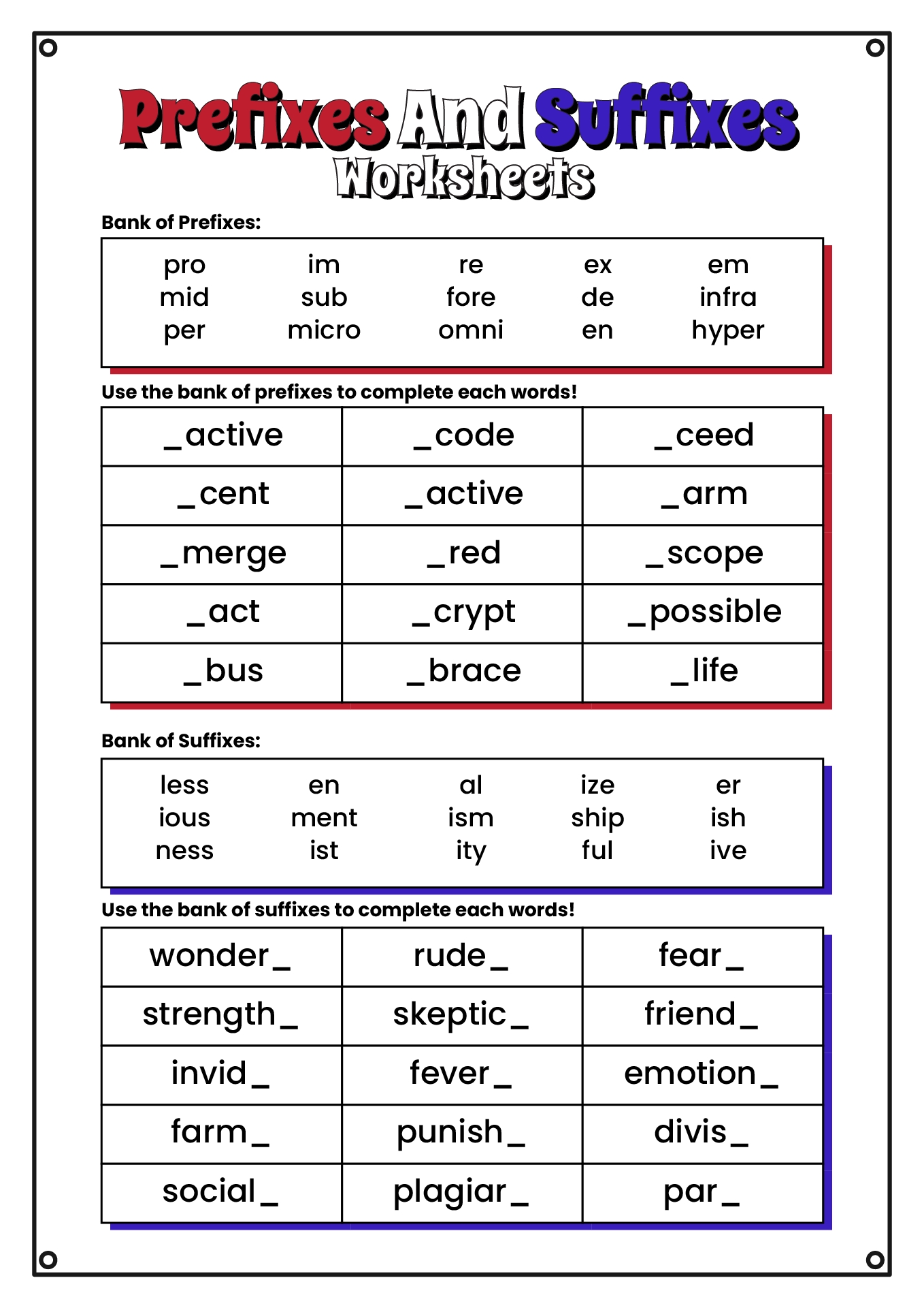 14 ROOT WORDS Prefixes And Suffixes Worksheets Free PDF At Worksheeto