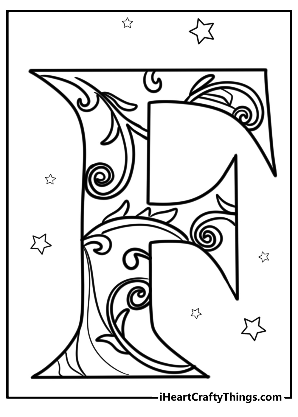 letter f coloring page