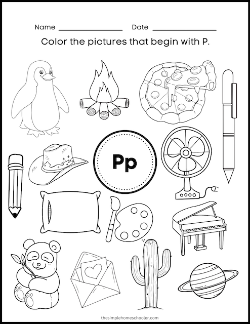15 Letter P Printables Free Easy Print The Simple Homeschooler 