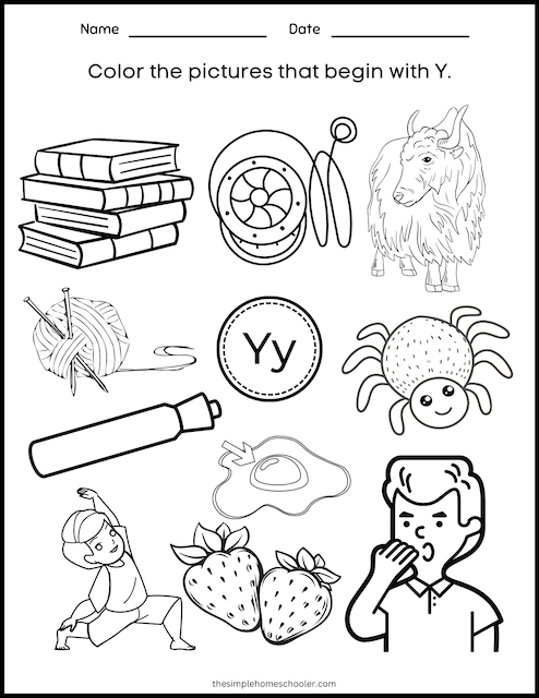 15 Letter Y Worksheets Free Easy Print The Simple Homeschooler 