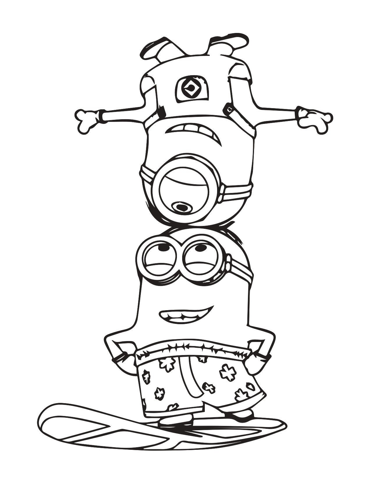 15 Minions Coloring Pages Etsy Finland