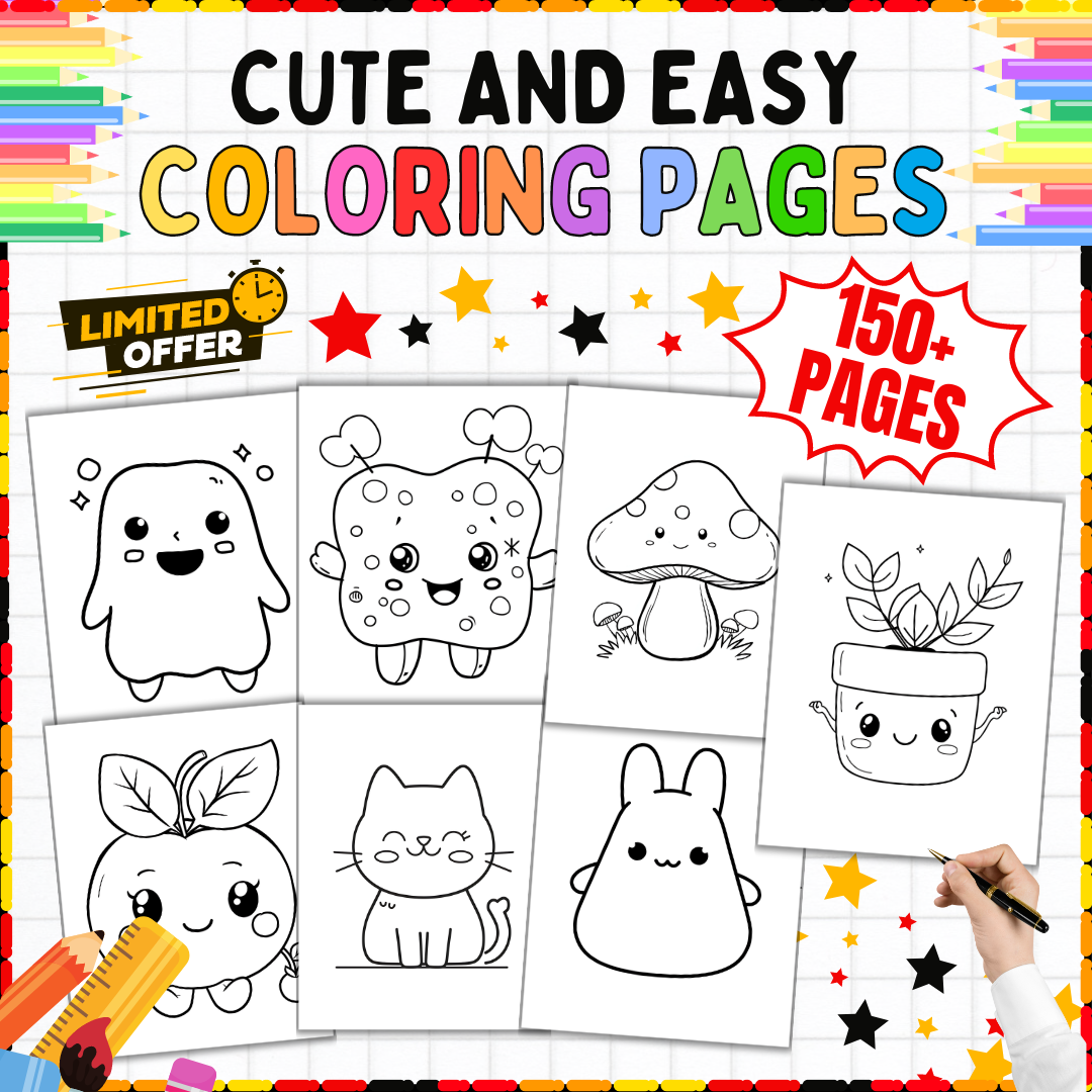 150 Easy Coloring Pages Printable Coloring Sheets For PreK 2nd Grade Art Made By Teachers