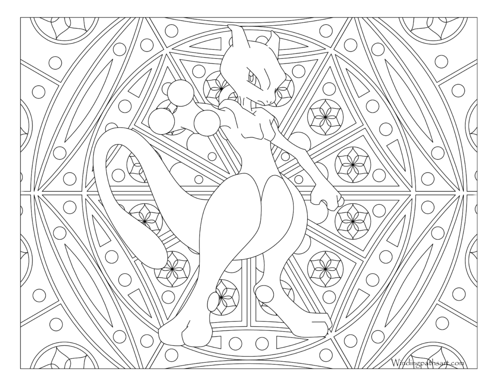 150 Mewtwo Pokemon Coloring Page Windingpathsart 150 Mewtwo Pokemon Coloring Page Windingpathsart