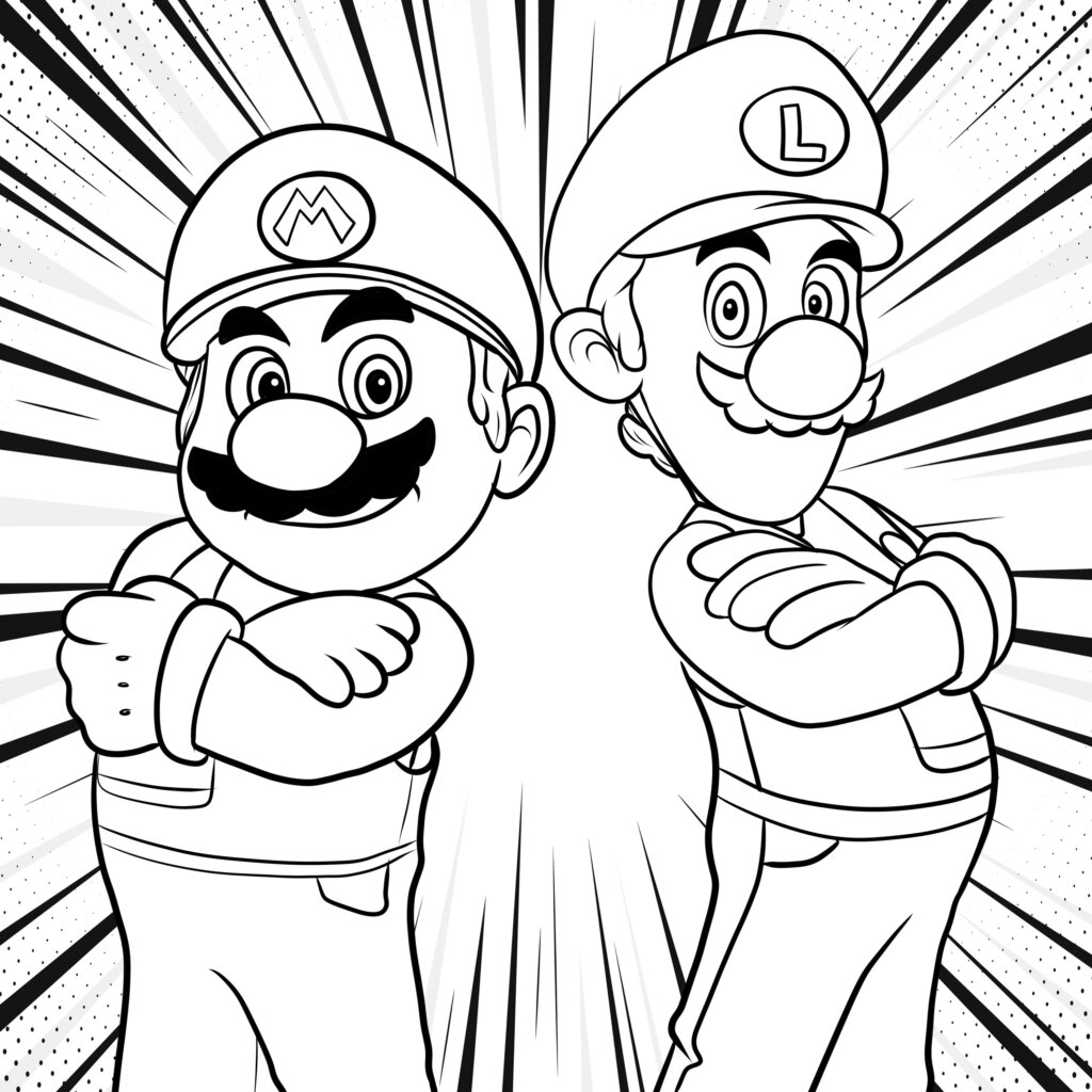 mario printable coloring pages
