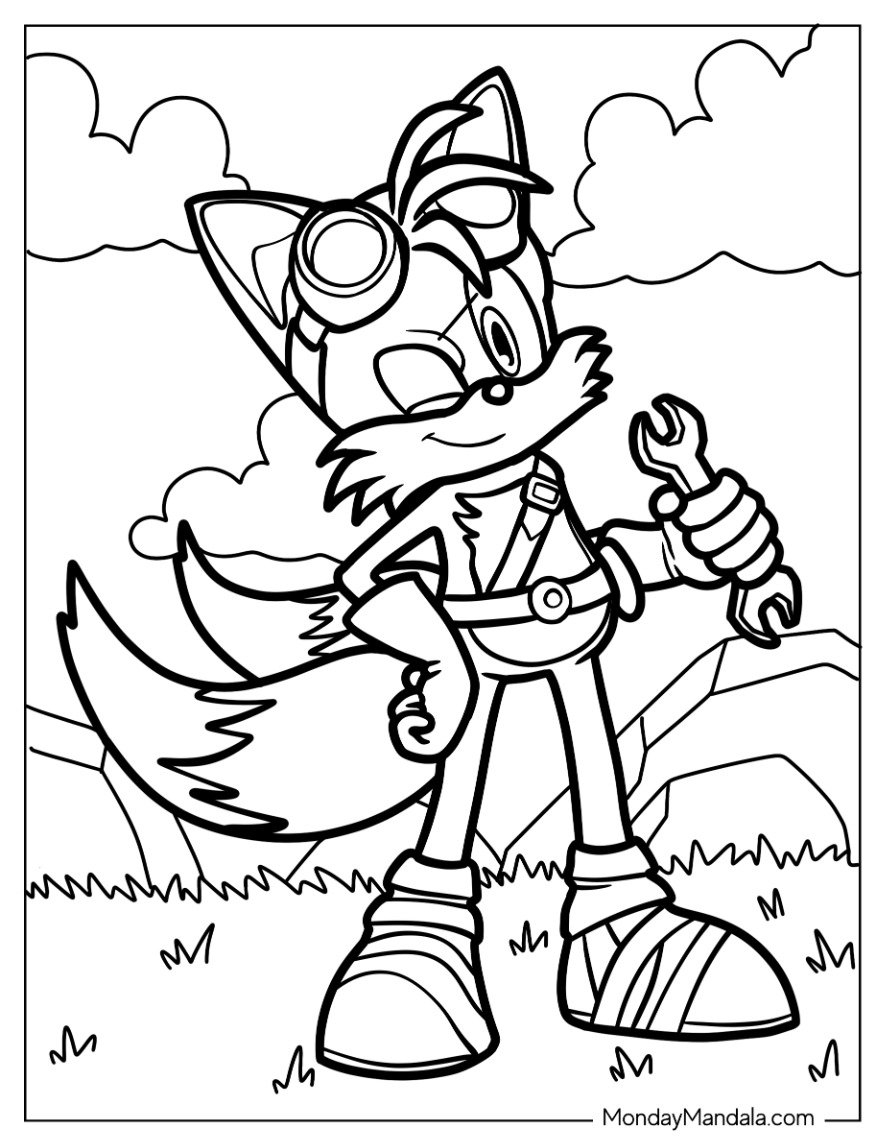 sonic and tails coloring pages