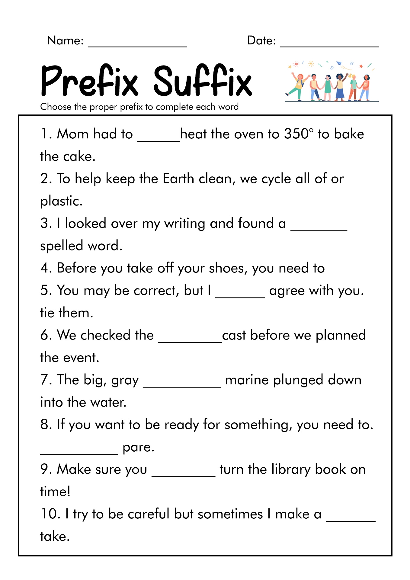 19 Free Printable Prefix Worksheets 4th Grade Free PDF At Worksheeto