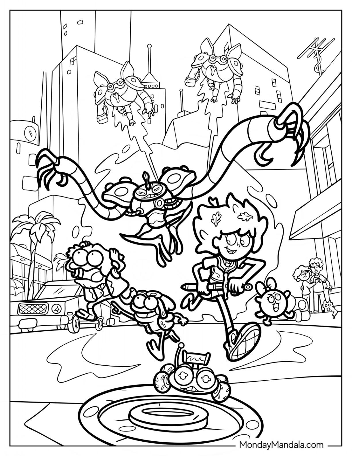 amphibia coloring pages sprig