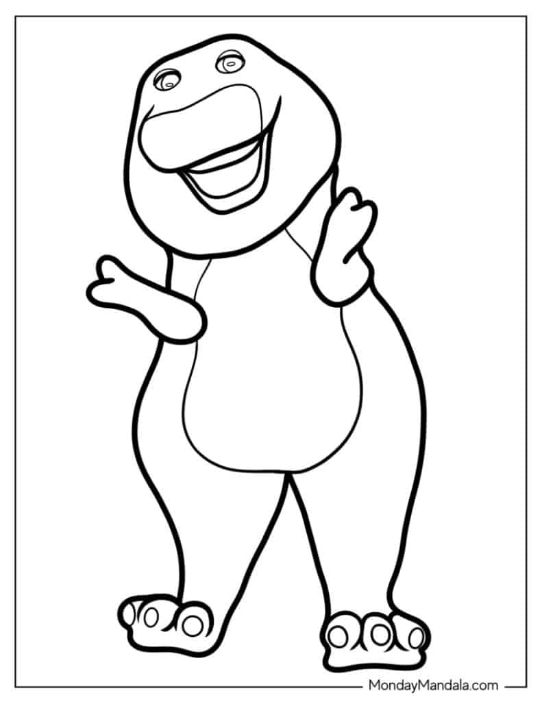 20 Barney Coloring Pages Free PDF Printables 20 Barney Coloring Pages Free PDF Printables