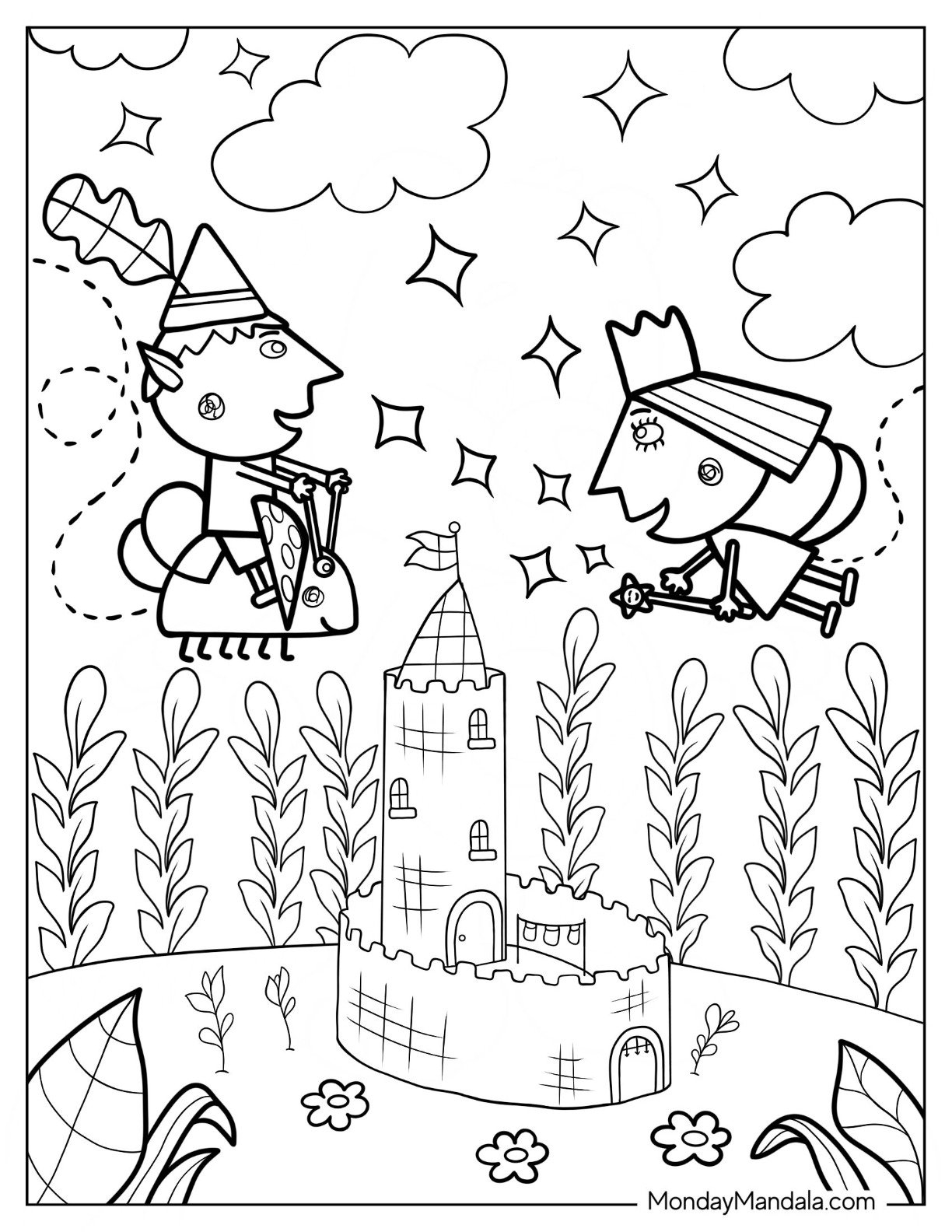 20 Ben And Holly Coloring Pages Free PDF Printables 