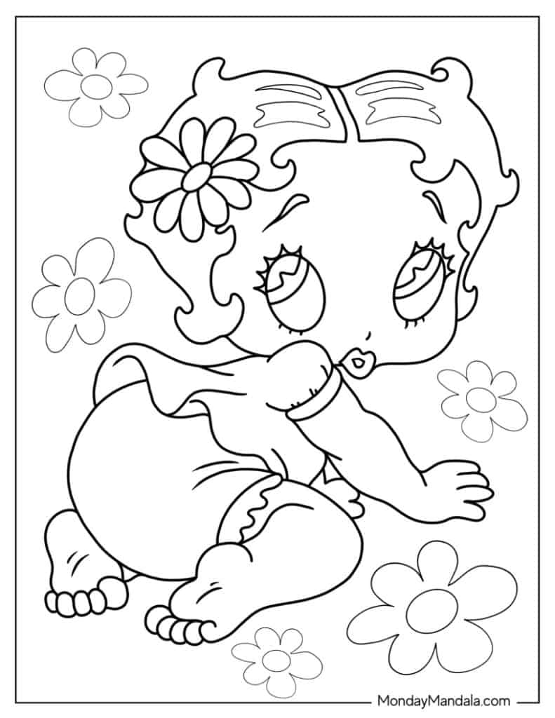 betty boop coloring sheets