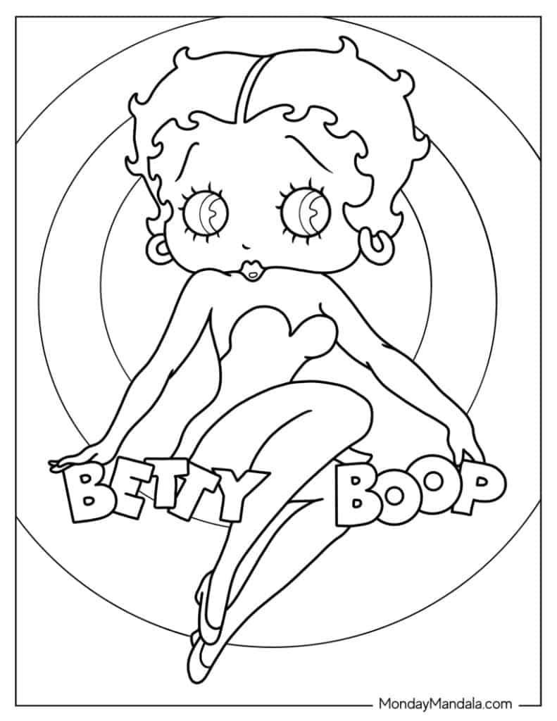 20 Betty Boop Coloring Pages Free PDF Printables 