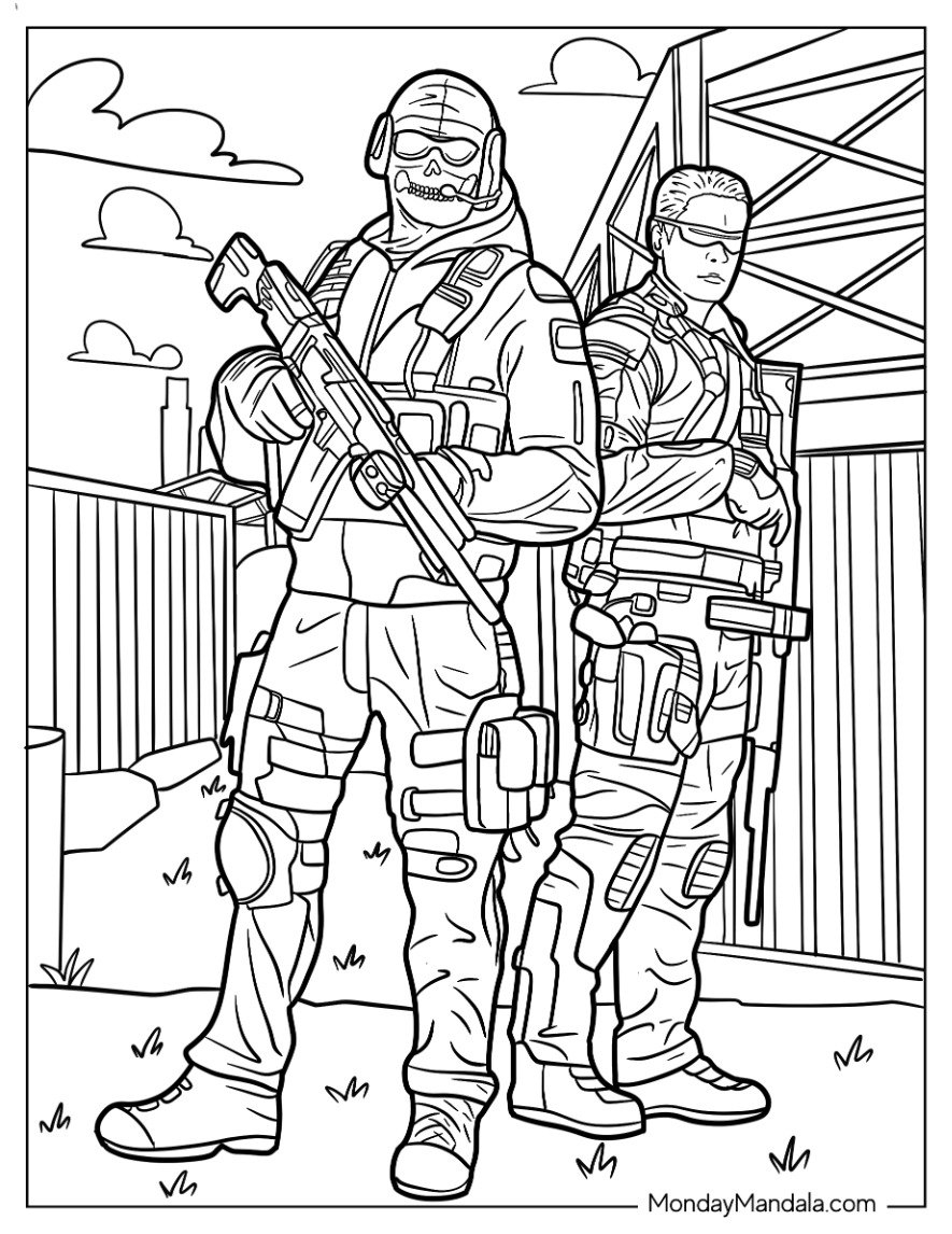call of duty coloring pages