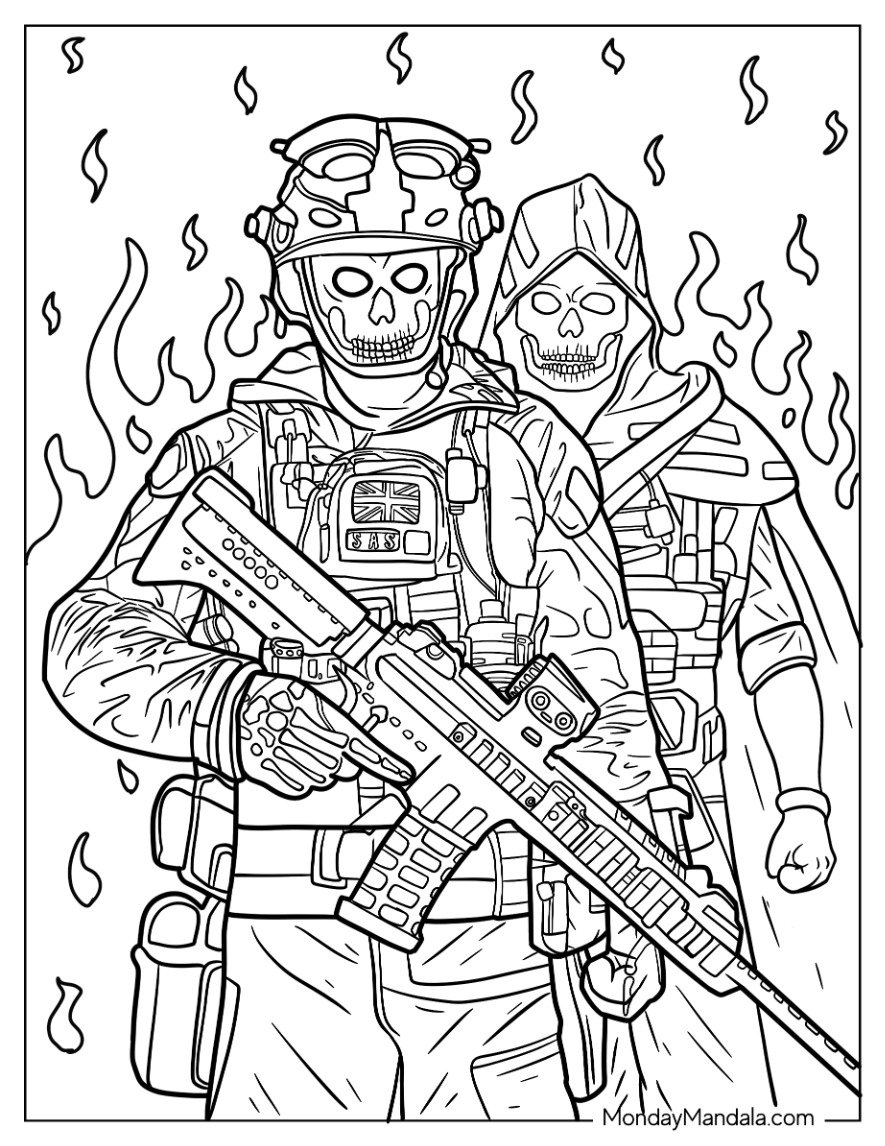 20 Call Of Duty Coloring Pages Free PDF Printables 