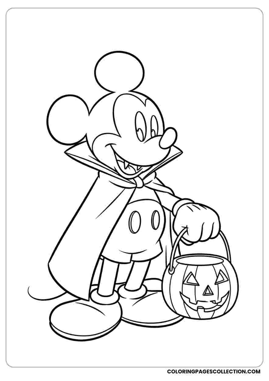 mickey mouse halloween coloring mickey mouse halloween coloring