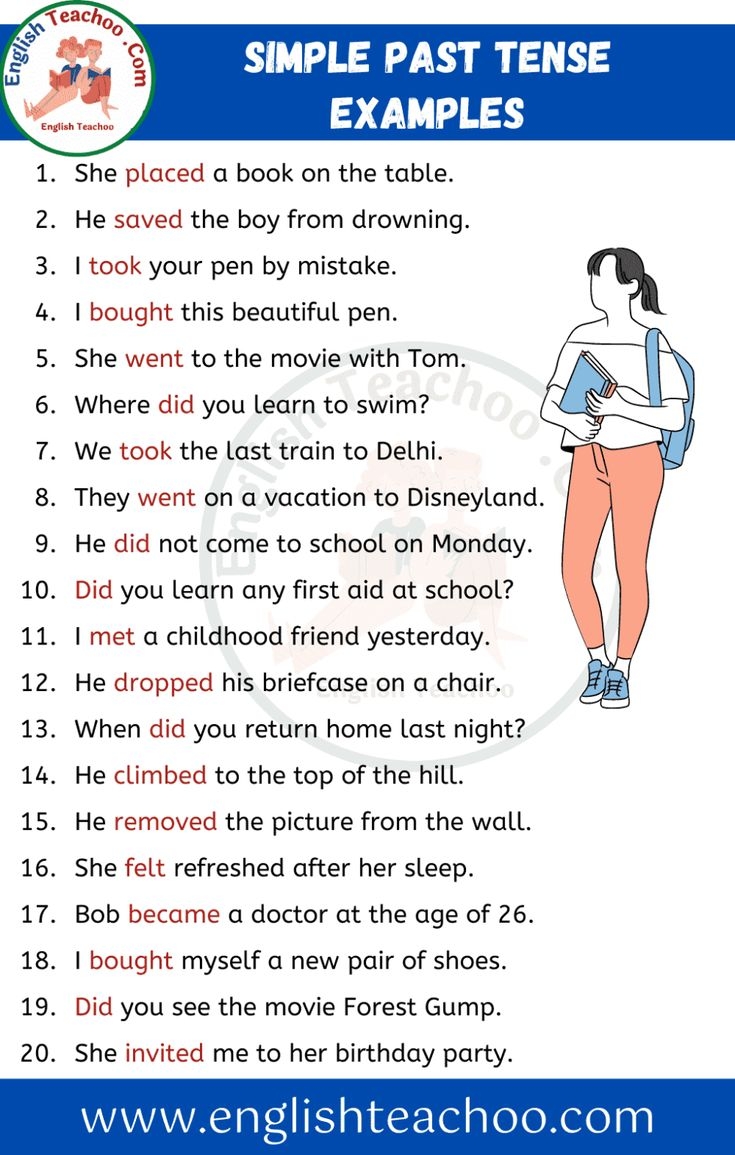 20 Examples Of Simple Past Tense Sentences EnglishTeachoo