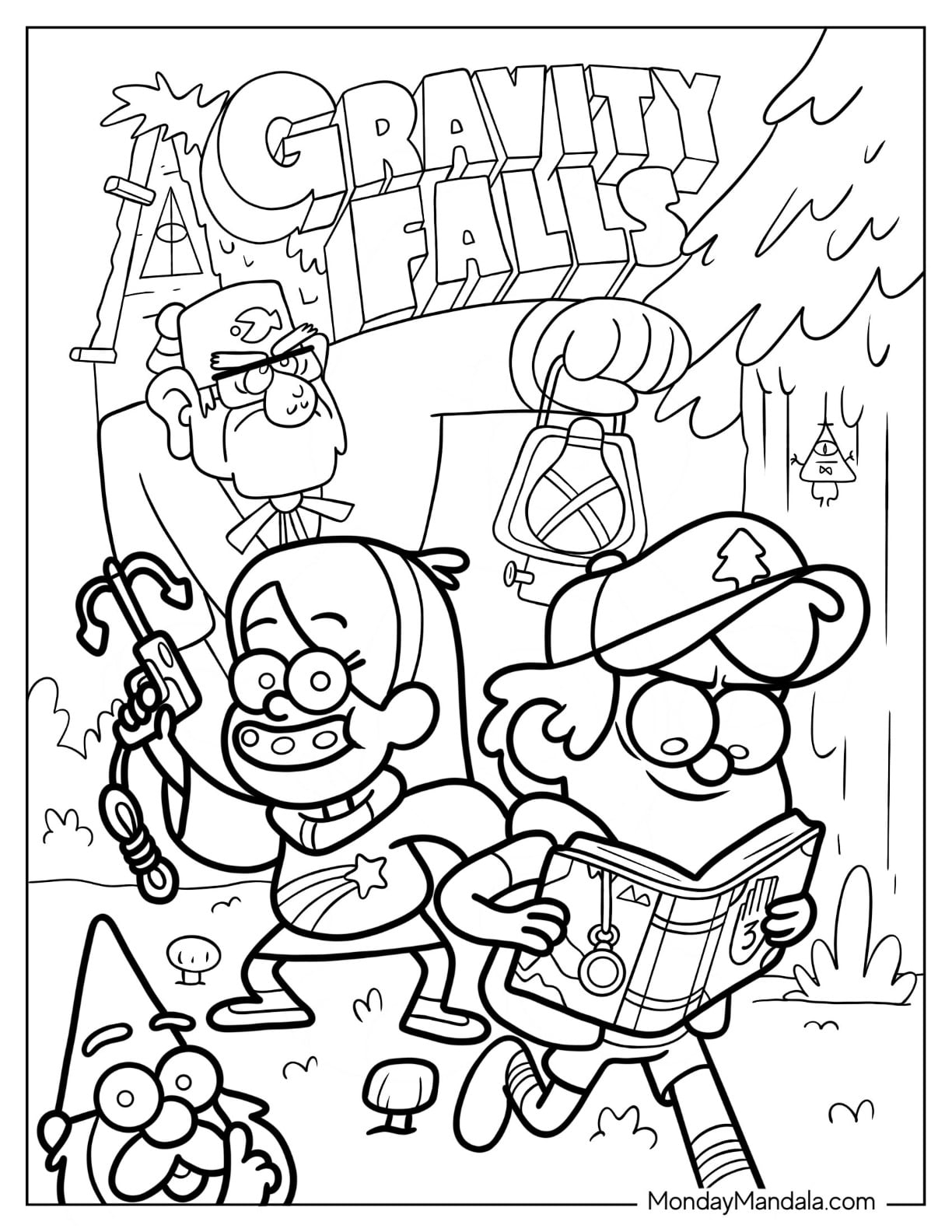 20 Gravity Falls Coloring Pages Free PDF Printables 