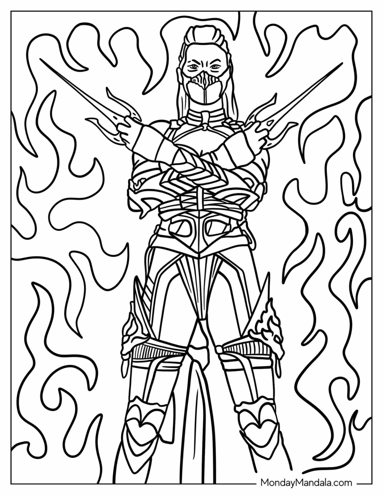 20 Mortal Kombat Coloring Pages Free PDF Printables 