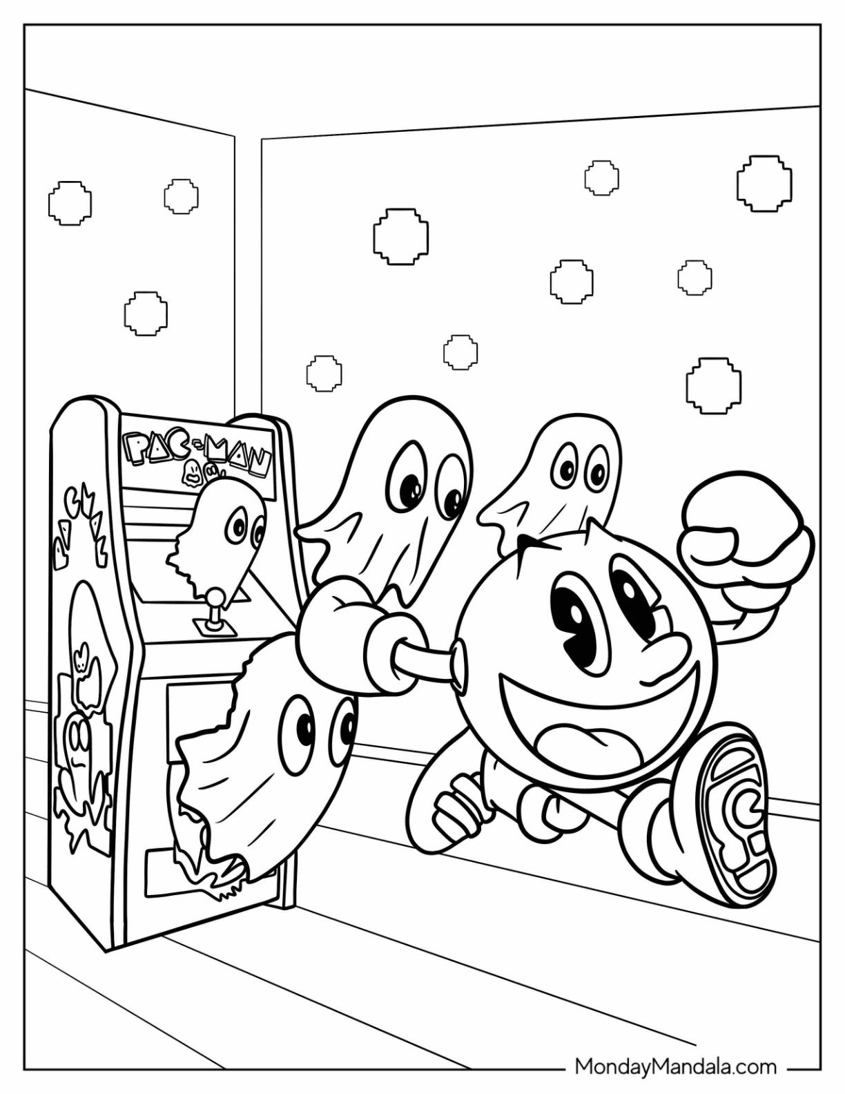 pac man coloring pictures