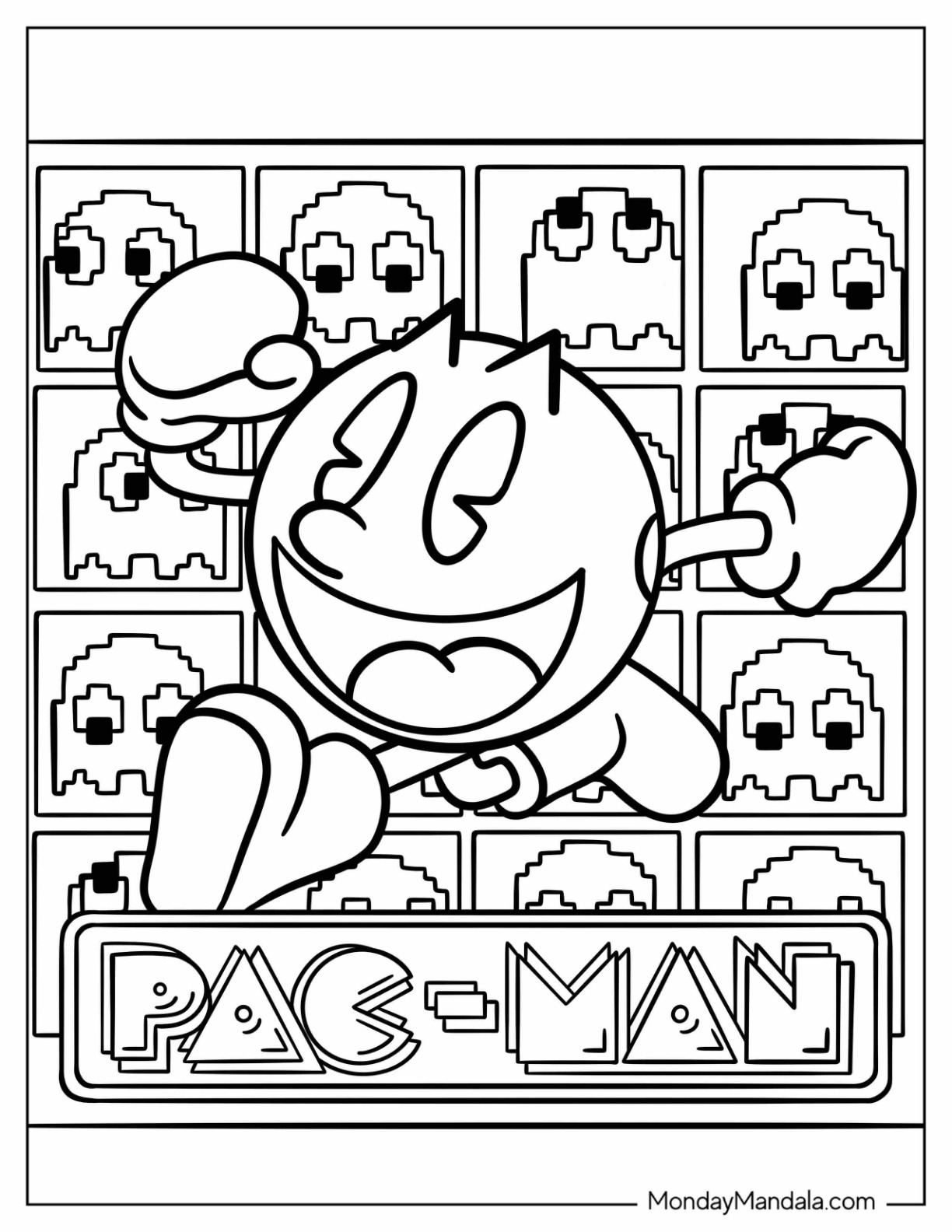 20 Pac Man Coloring Pages Free PDF Printables 20 Pac Man Coloring Pages Free PDF Printables