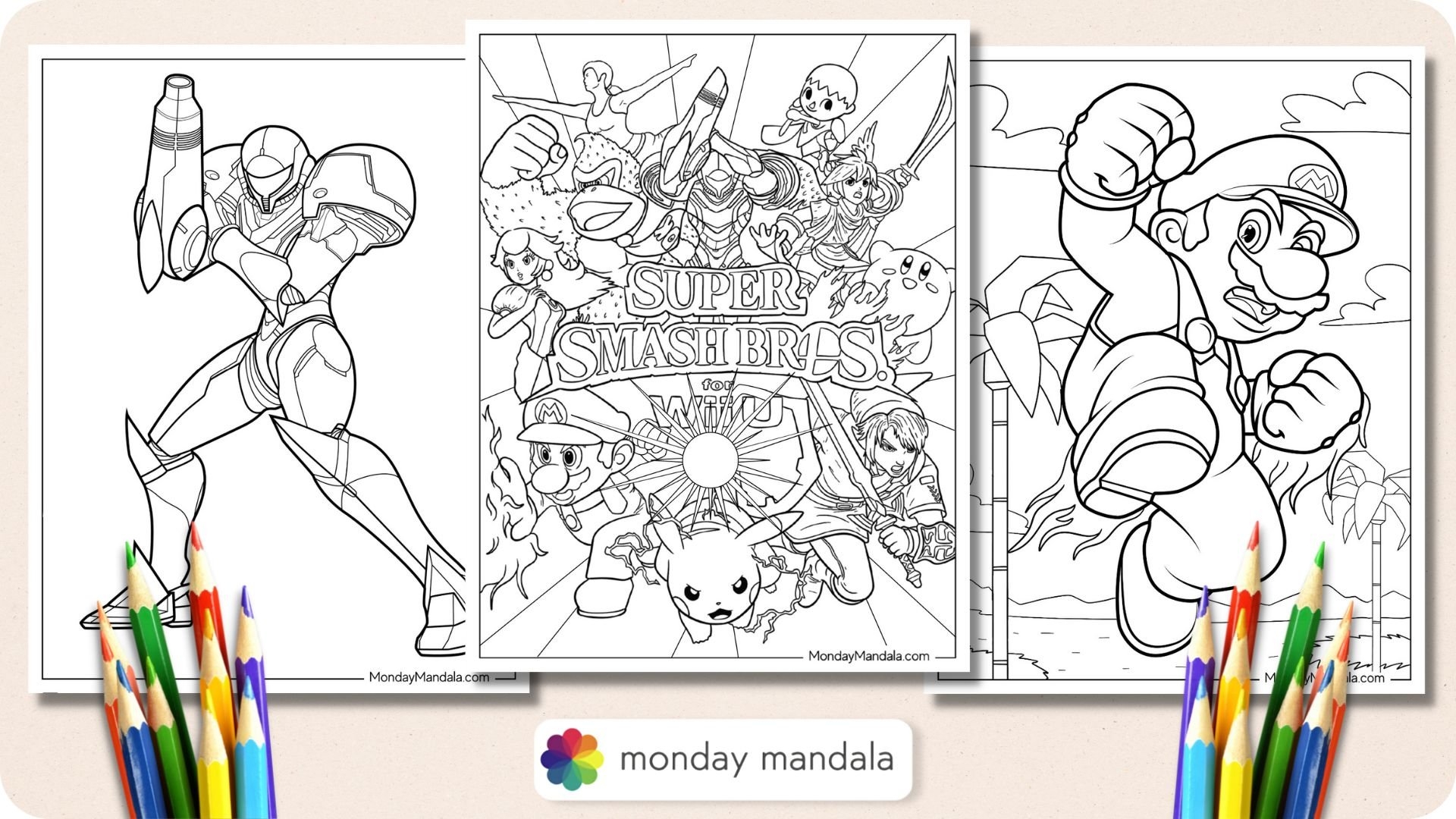 20 Super Smash Bros Coloring Pages Free PDF Printables 