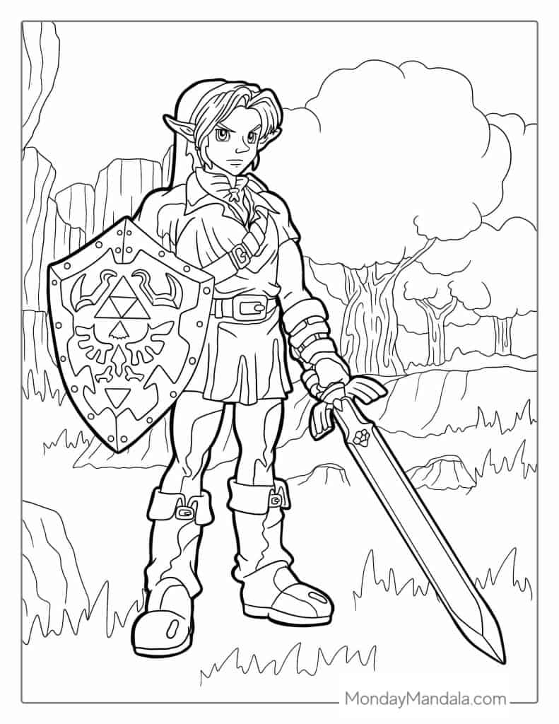 20 Zelda Coloring Pages Free PDF Printables 