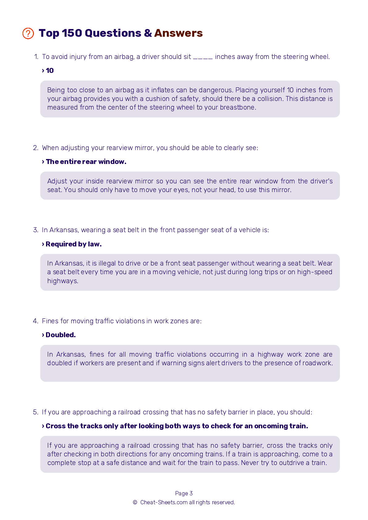 2026 Arkansas DMV Permit Test Cheat Sheet 99 Pass Rate 
