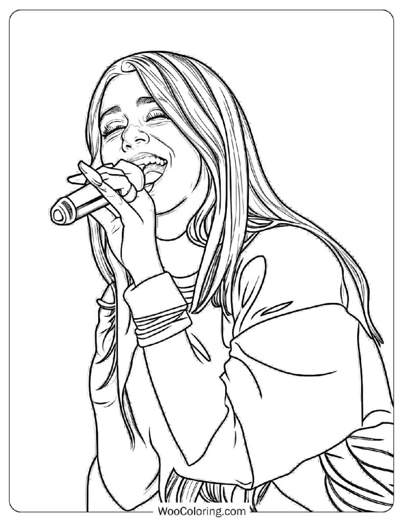 22 Billie Eilish Coloring Pages Free PDF To Print Woo Coloring