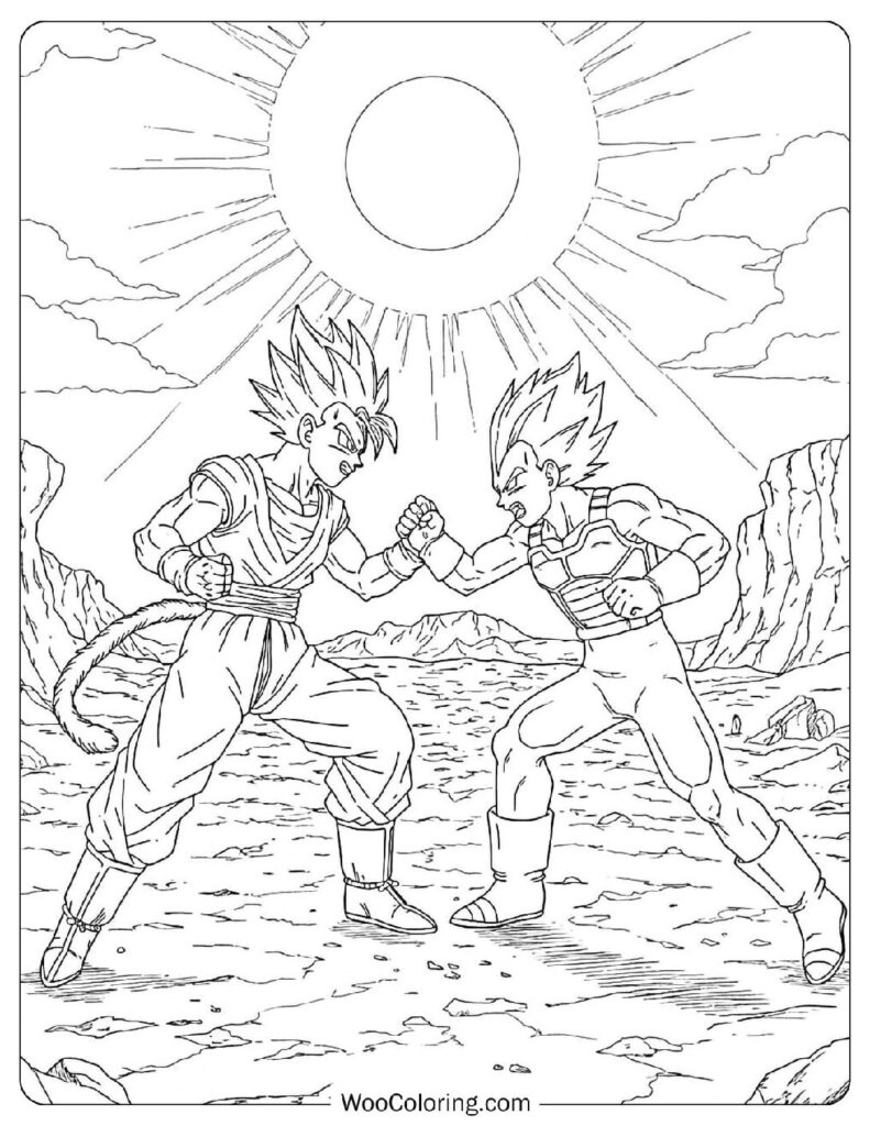 colouring pages dragon ball z