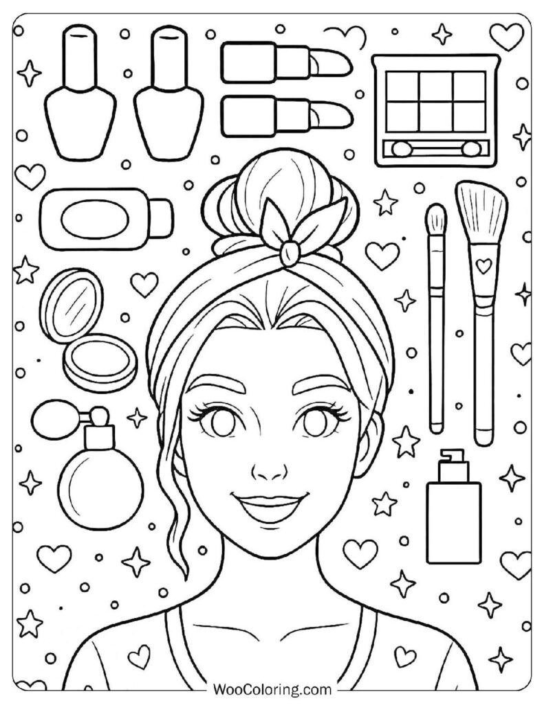 coloring pages for makeup