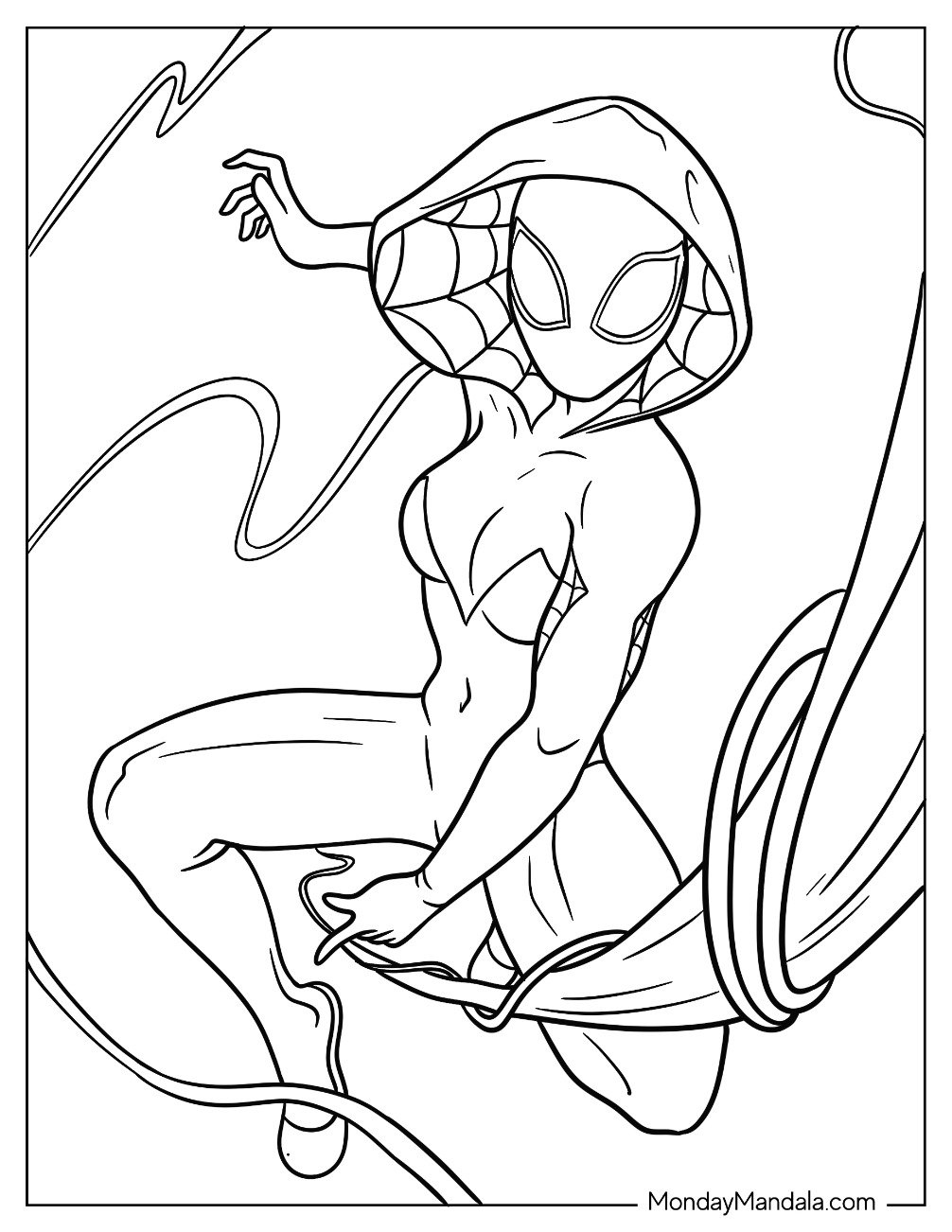 22 Spider Gwen Coloring Pages Free PDF Printables