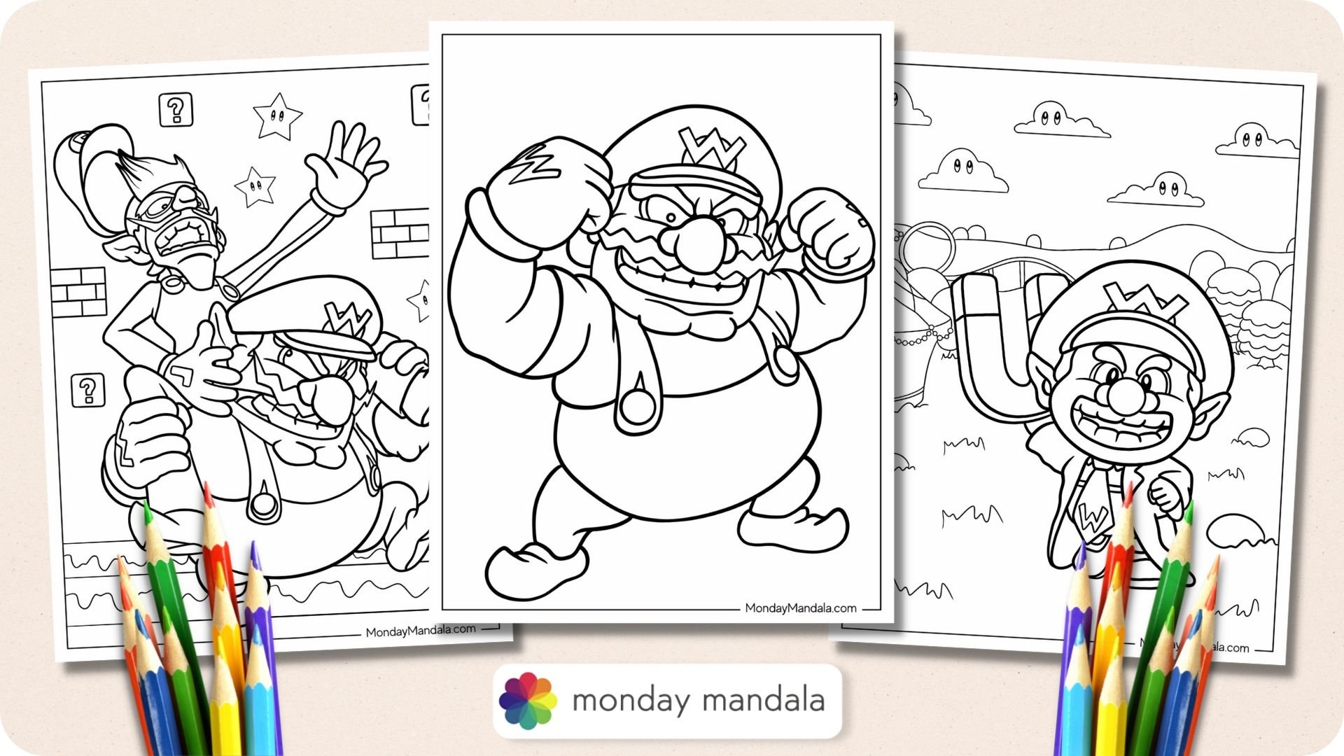 22 Wario Coloring Pages Free PDF Printables 22 Wario Coloring Pages Free PDF Printables